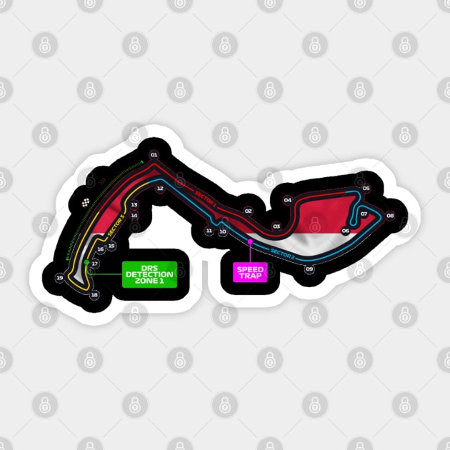 Monaco track F1 Sticker by Pliax Lab